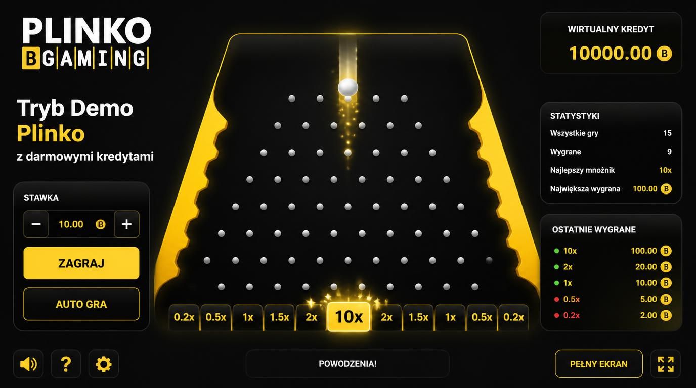 Tryb Demo Plinko z darmowymi kredytami